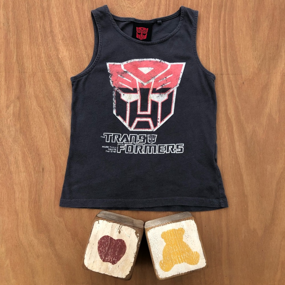 CottonOn Kids Toddler Grey Transformers Tank Top